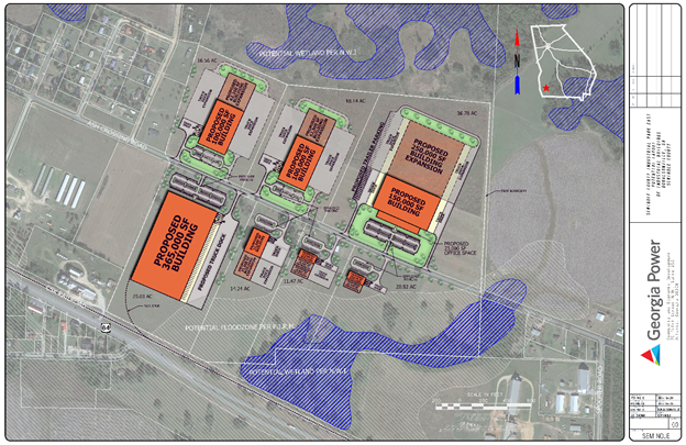 Aerial Concept Map for Industrial Park East